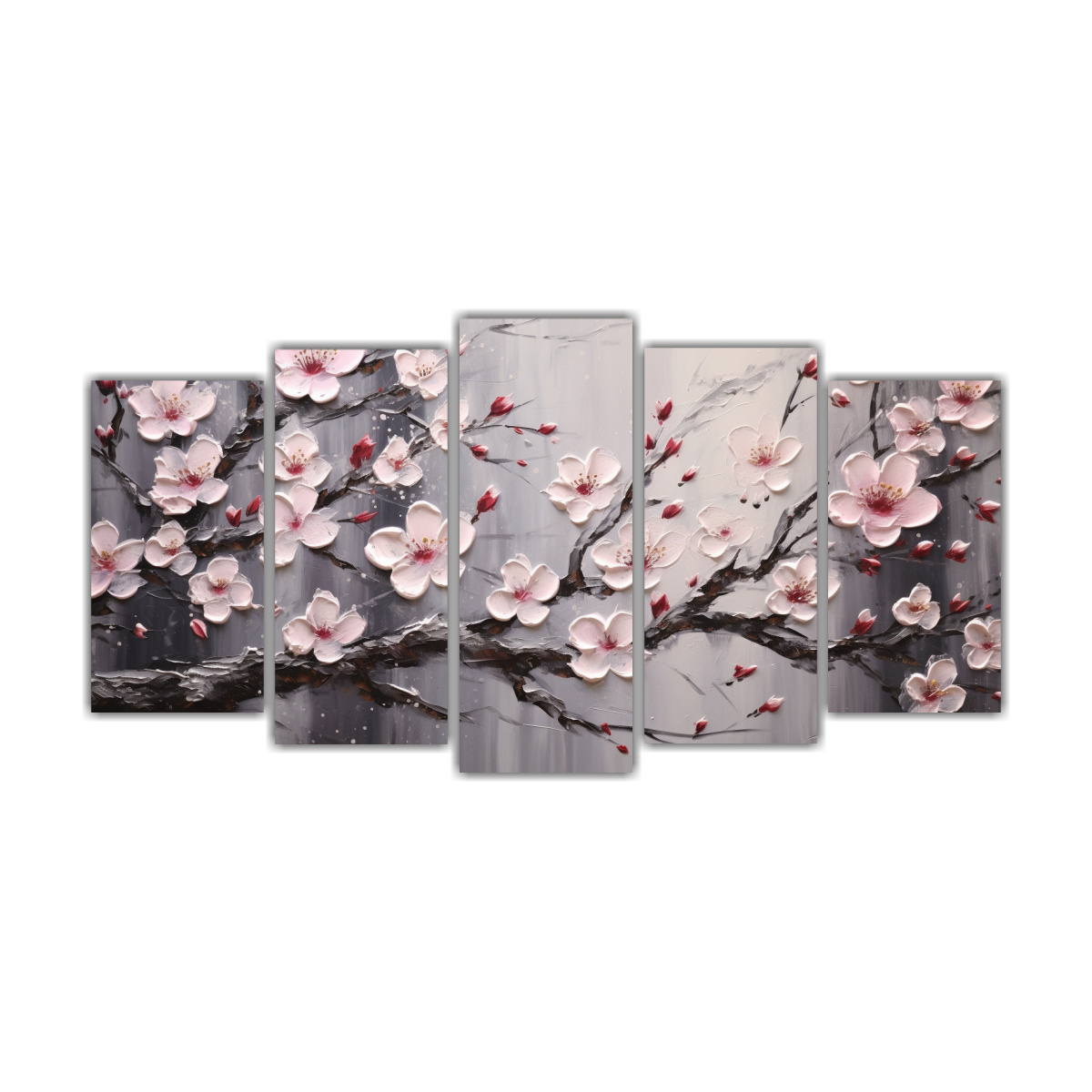 cuadros-decorativos-de-simplicidad-con-flores-de-cerezo-negras-en-lienzo