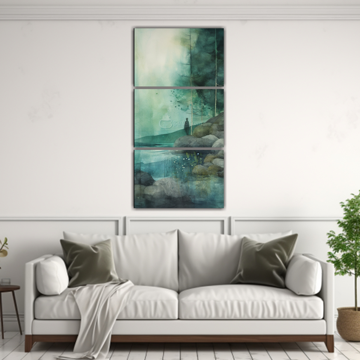 cuadros-decorativos-madera-pintura-acuarela-verde-turquesa-y-plata-1