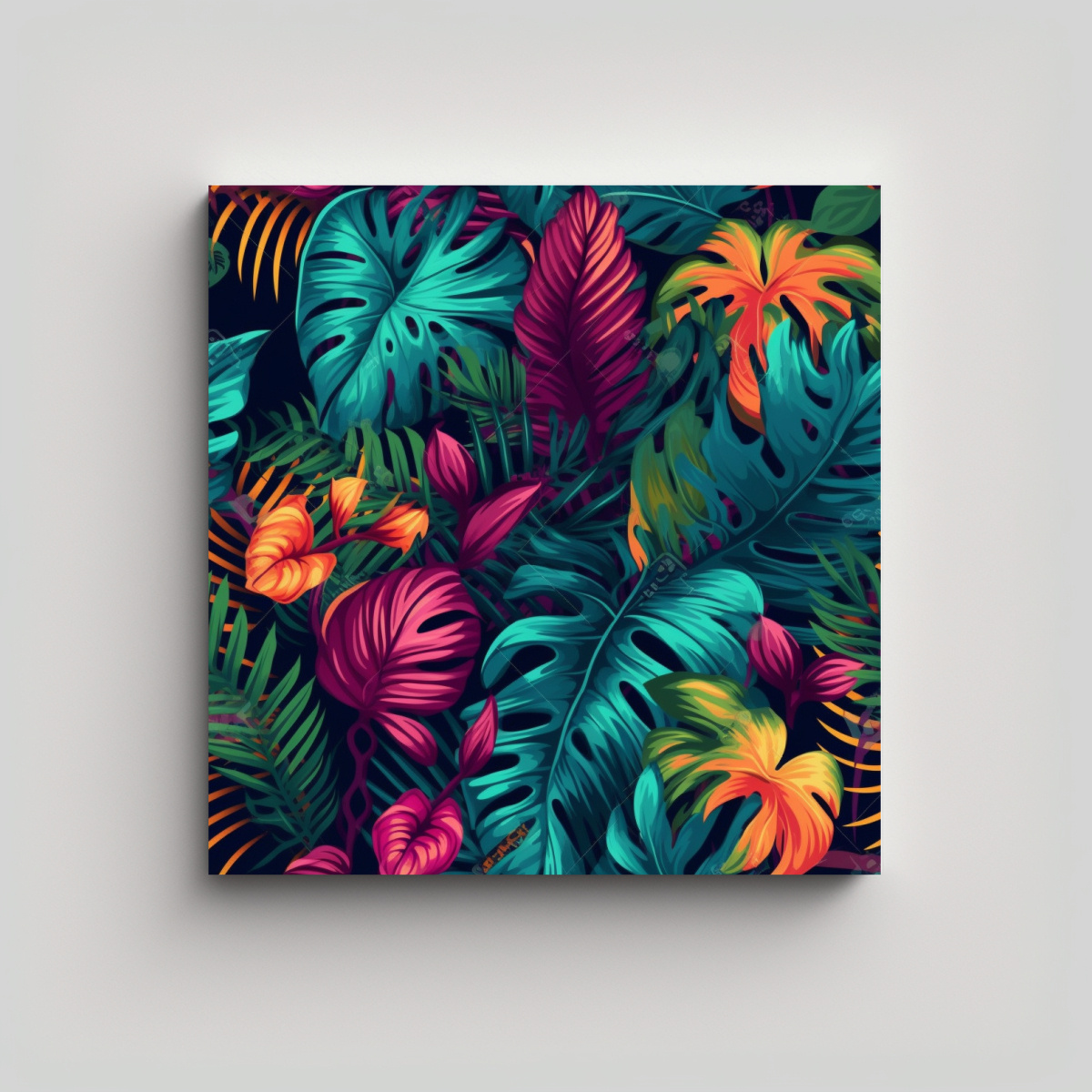 Cuadros Decorativos Tropical Jungle: Composición Estilo Hogar Deco