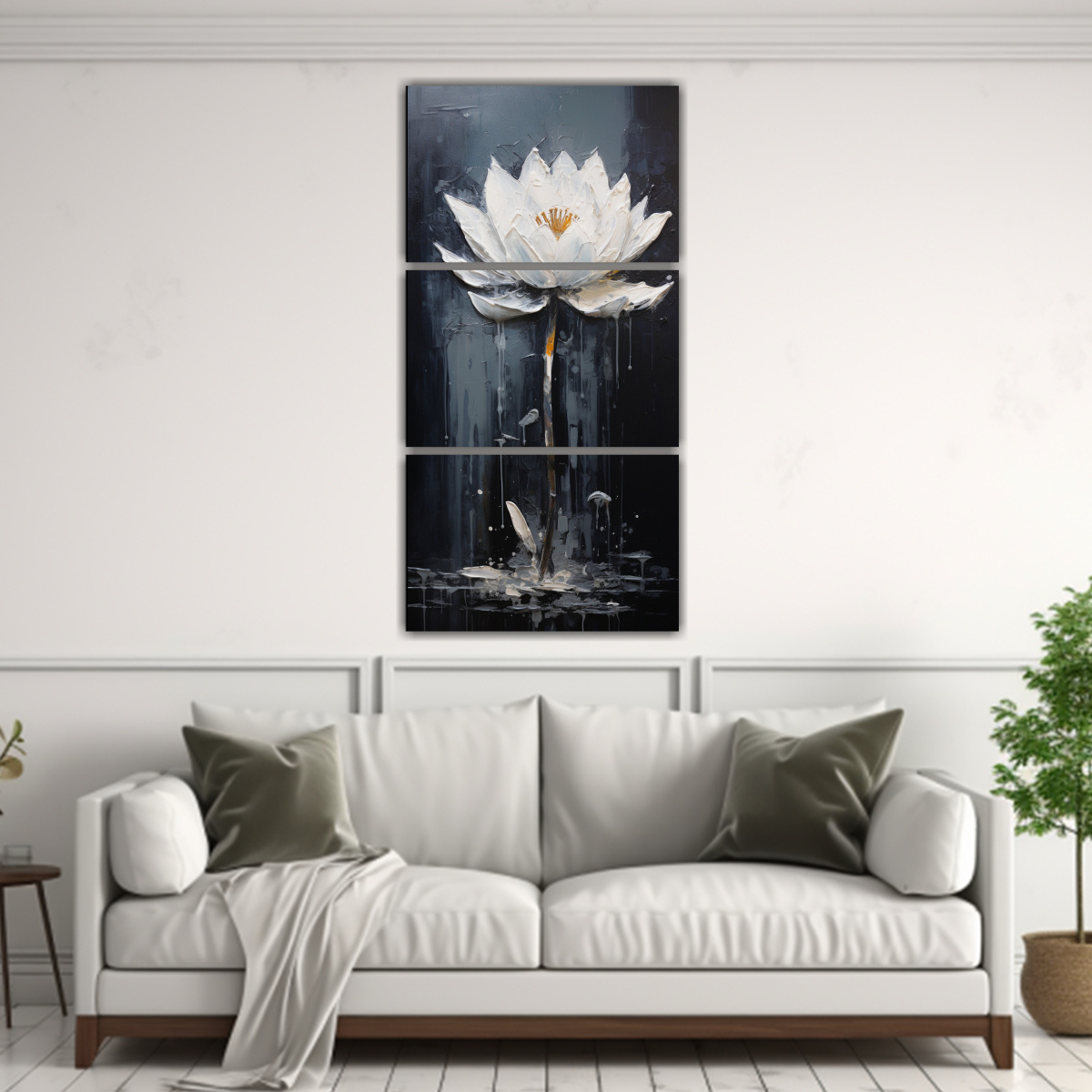 cuadros-dibujo-arte-grafico-estilo-loto-negro-en-lienzo-1