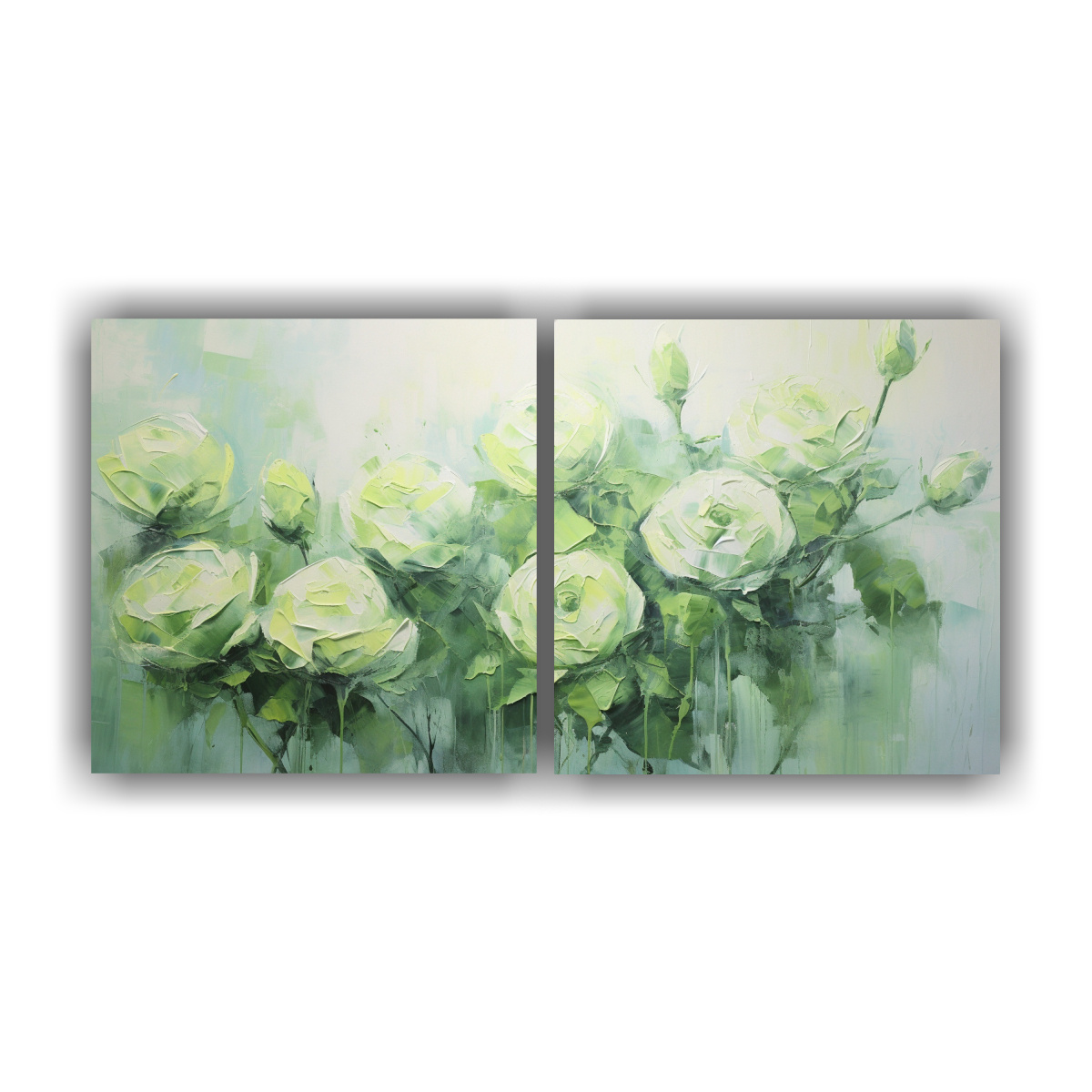 cuadros-dibujo-full-color-de-rosas-verdes-en-lienzo-al-estilo-de