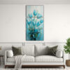 cuadros-dise-o-culturar-pintura-de-tulipanes-turquesa-en-lienzo-al-estilo-1