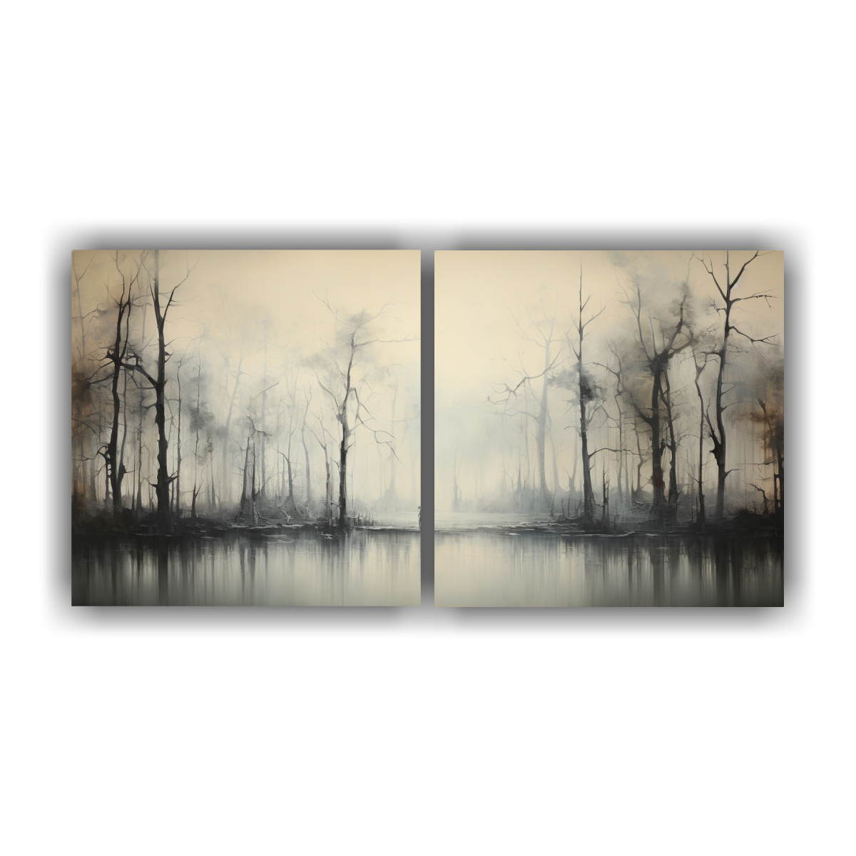 cuadros-estilo-galer-a-para-oficina-bosque-de-niebla-sereno-