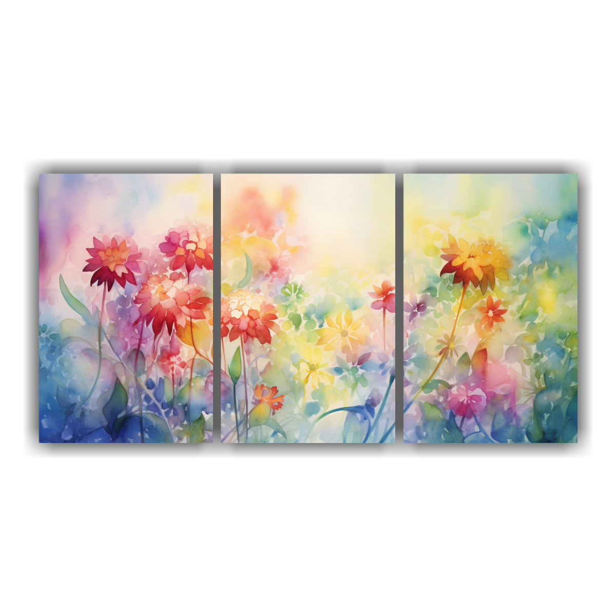 cuadros-florales-abstractos-de-jard-n-en-luz-solar