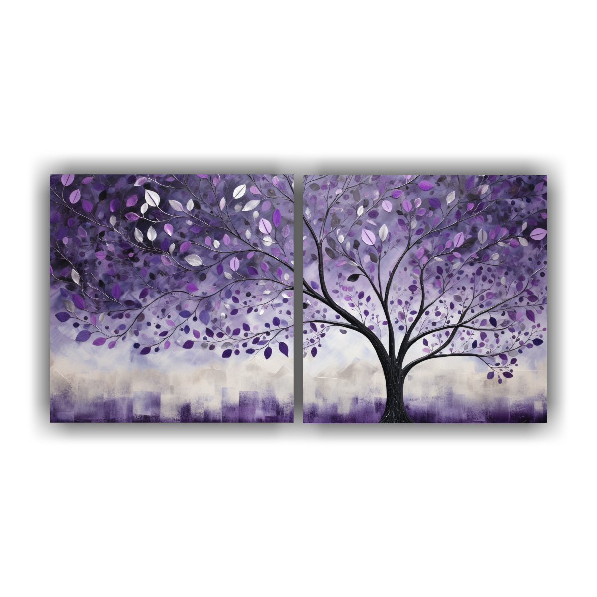 cuadros-fotograf-a-intensidad-del-rbol-en-p-rpura-y-plateado-en-la-decoraci-n-de-pinturas-
