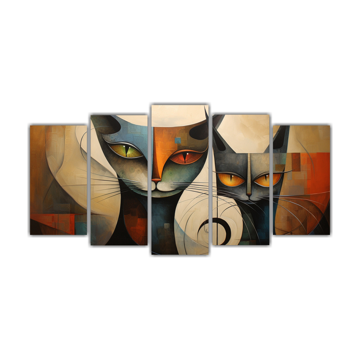 cuadros-gatos-abstractos-arte-de-pared-moderno
