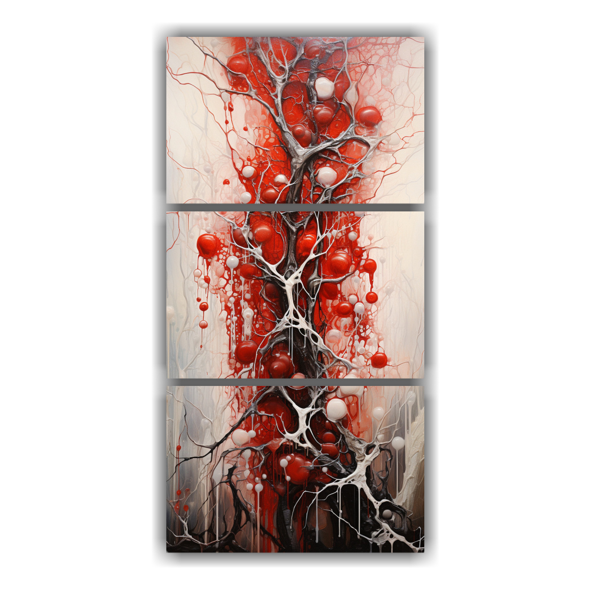 cuadros-hermoso-en-rojo-y-plateado-para-decoraci-n