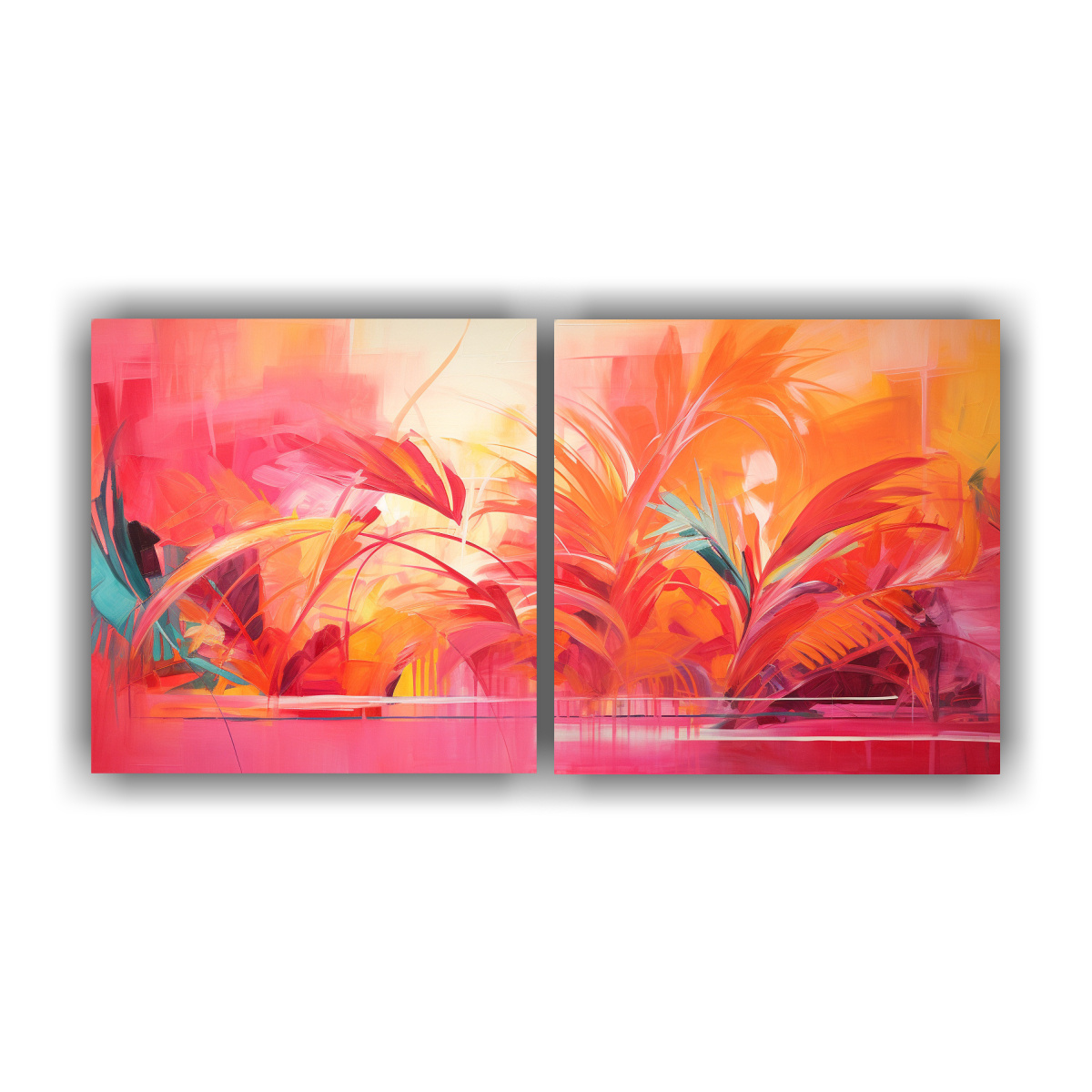 cuadros-inspiradores-de-alegr-a-en-la-interpr-abstracta-de-un-para-so-tropical-en-pinturas-de-decoraci-n