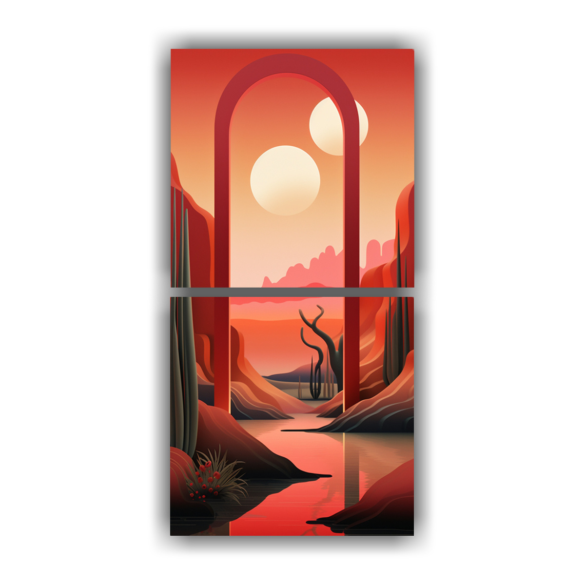 cuadros-inspiradores-de-oficina-con-vibraciones-del-desierto-en-formas-abstractas