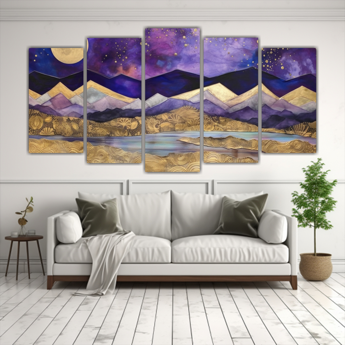 cuadros-inspiradores-luna-y-monta-as-en-la-noche-1