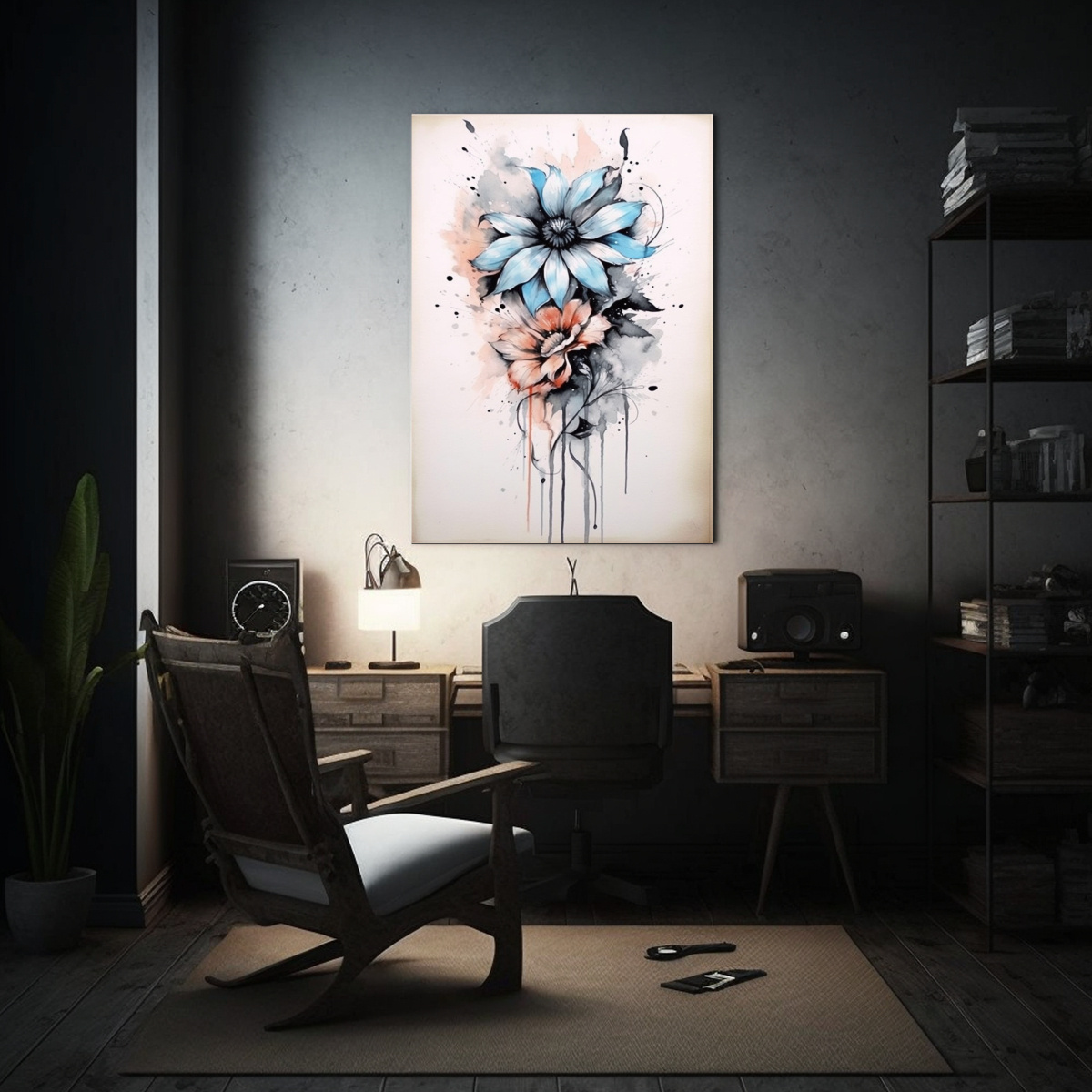 cuadros-juveniles-de-flores-en-acuarela-e-tinta-lienzo-inspirador-de-estilo-agua-1