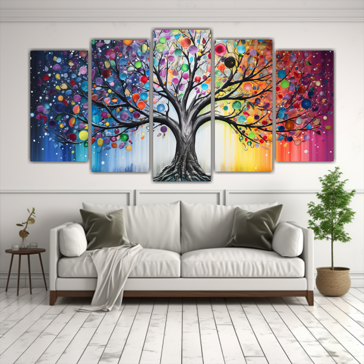 cuadros-m-gico-de-rbol-en-colores-arco-ris-y-plata-5-unidades-1-1