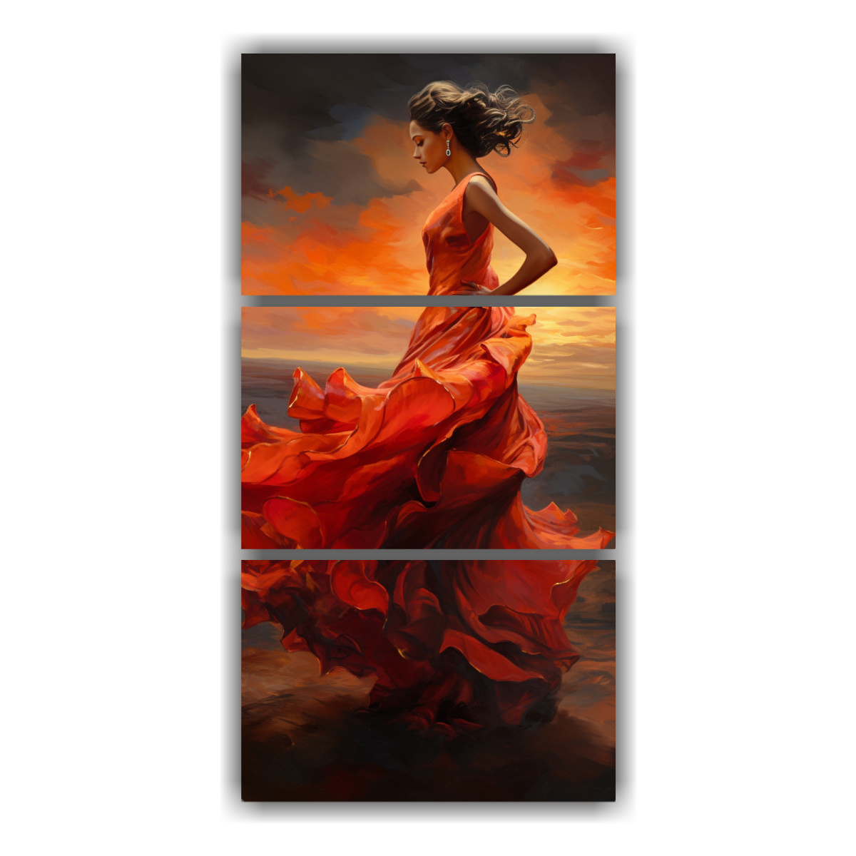 cuadros-modernos-de-decoraci-n-baile-abstracto-de-un-vestido-de-flamenco-cautivador