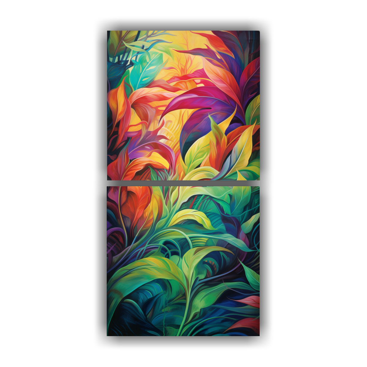 cuadros-modernos-est-ticos-con-patrones-abstractos-giratorios-en-exuberante-y-tropical-decoraci-n