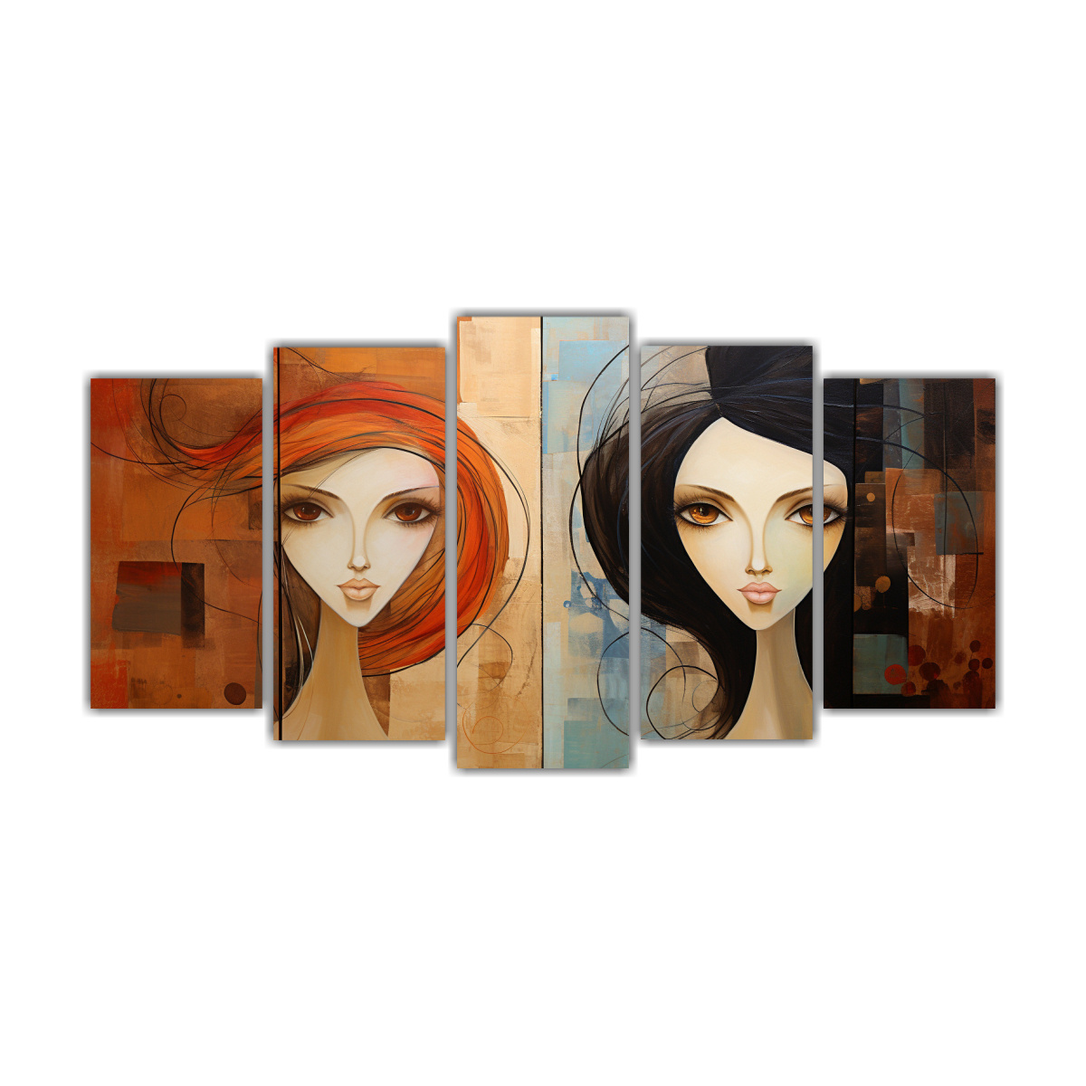 cuadros-modernos-intensidad-en-bastidor-cinco-telas-abstractas-meninas