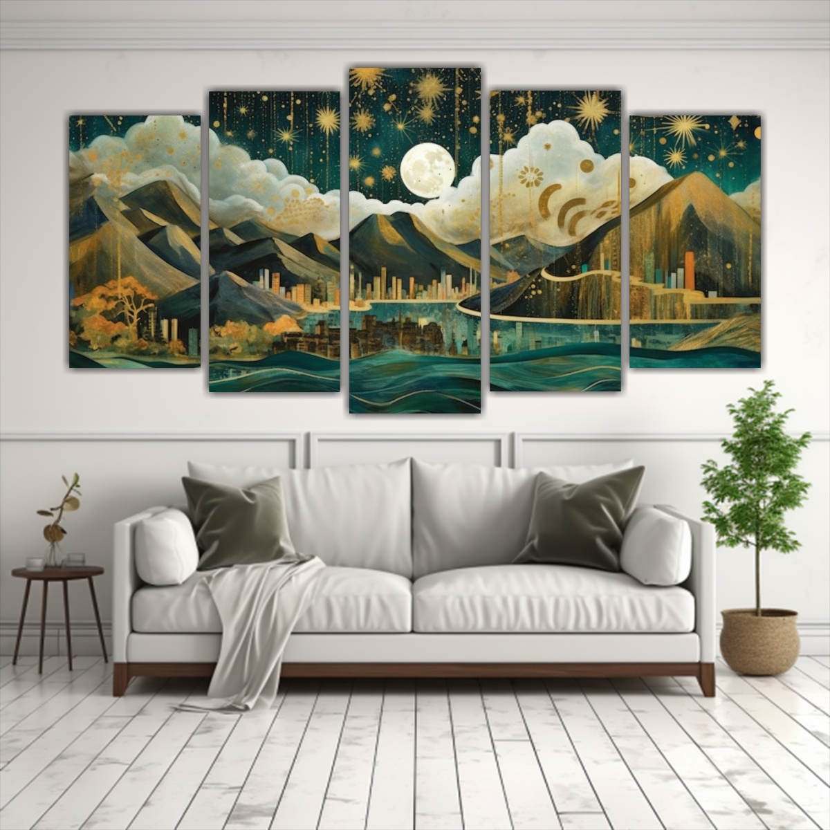 cuadros-modernos-para-el-living-pintura-de-una-luna-cerca-de-las-monta-as-con-st-1