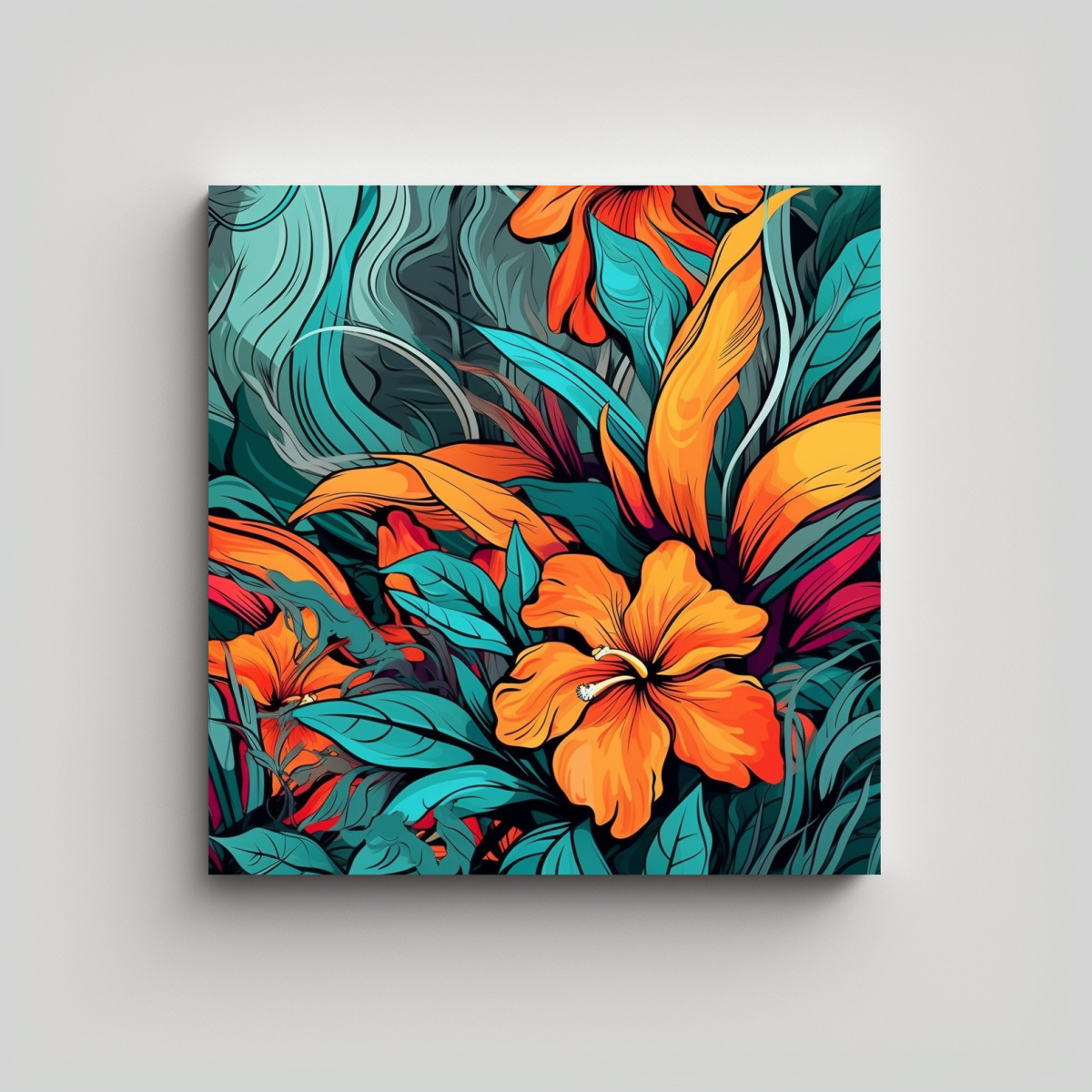 cuadros-modernos-sim-tricos-de-plantas-y-flores-tropicales