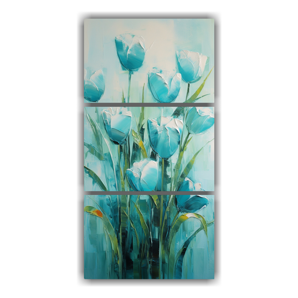 cuadros-movimiento-surrealista-tres-turquesa-y-tulipanes