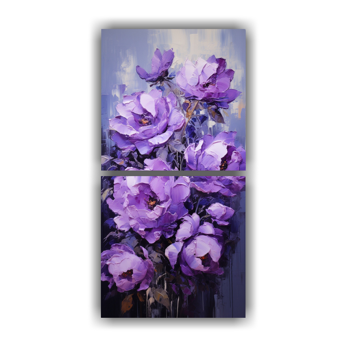 cuadros-multicolor-de-dise-o-de-dos-peon-as-p-rpuras-en-lienzo-en-estilo-decorativo