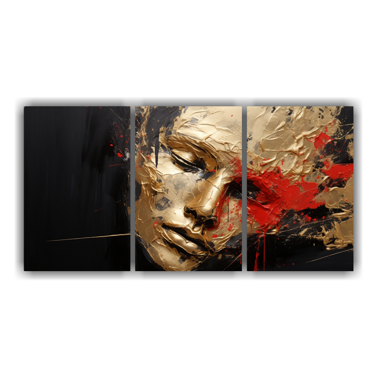 cuadros-patron-intenso-para-detalles-faciales-y-elementos-en-oro-y-rojo