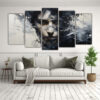 cuadros-pop-art-de-contornos-faciales-y-salpicaduras-plata-y-negro-elegantes-1-1