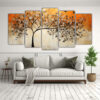 cuadros-tema-majestuosas-en-naranja-y-plata-de-rbol-en-la-pintura-decorativa-1
