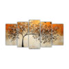 cuadros-tema-majestuosas-en-naranja-y-plata-de-rbol-en-la-pintura-decorativa