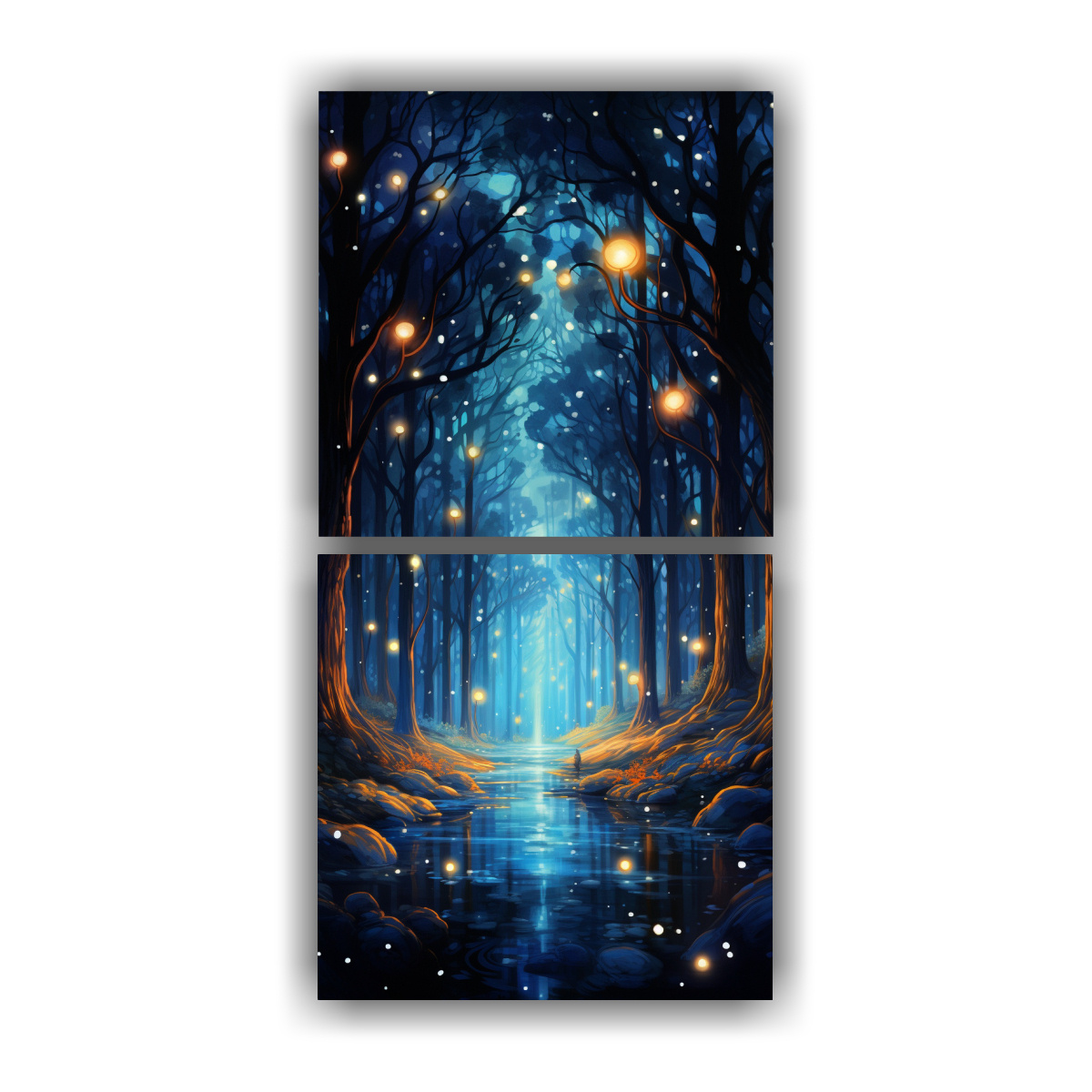 cuadros-vintage-con-bastidor-de-madera-danza-abstracta-y-din-mica-de-luci-rnagas-bajo-una-luna-