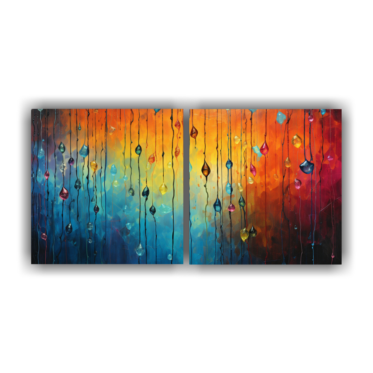 cuadros-vintage-con-detalles-intrincados-en-lluvia-abstracta