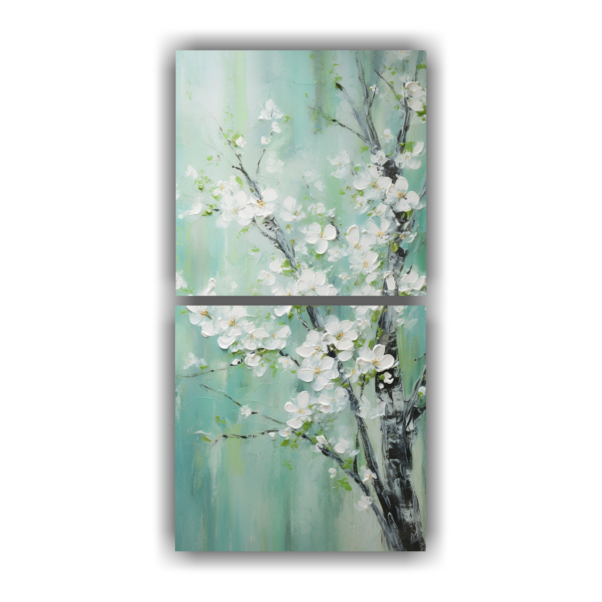 cuadros-vintage-de-textura-de-cerezos-verdes-en-la-pintura-de-lona