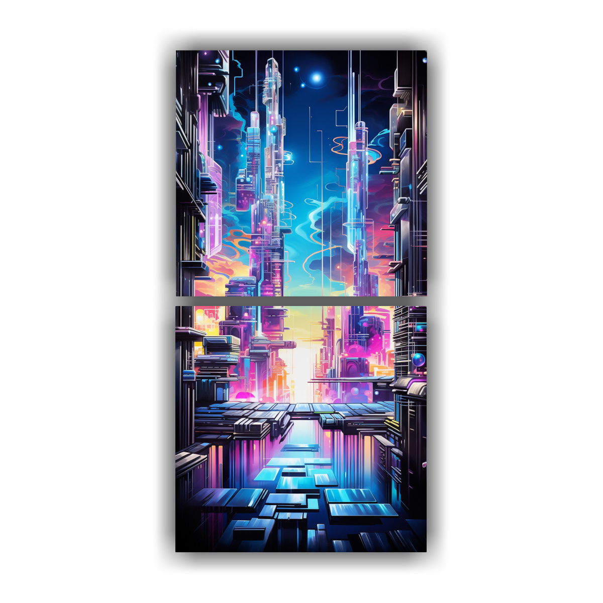 d-ptico-tonos-poca-ciudad-cibern-tica-en-pinturas-decorativas-