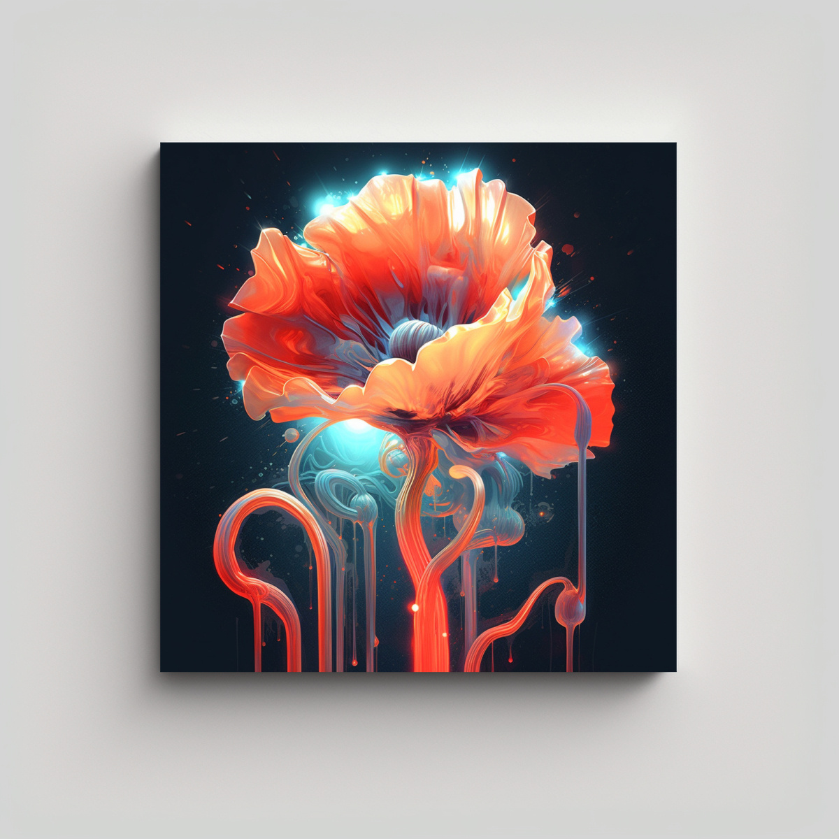 decoraci-n-futurista-de-comedor-luminoso-con-flores-de-amapola-elegidas