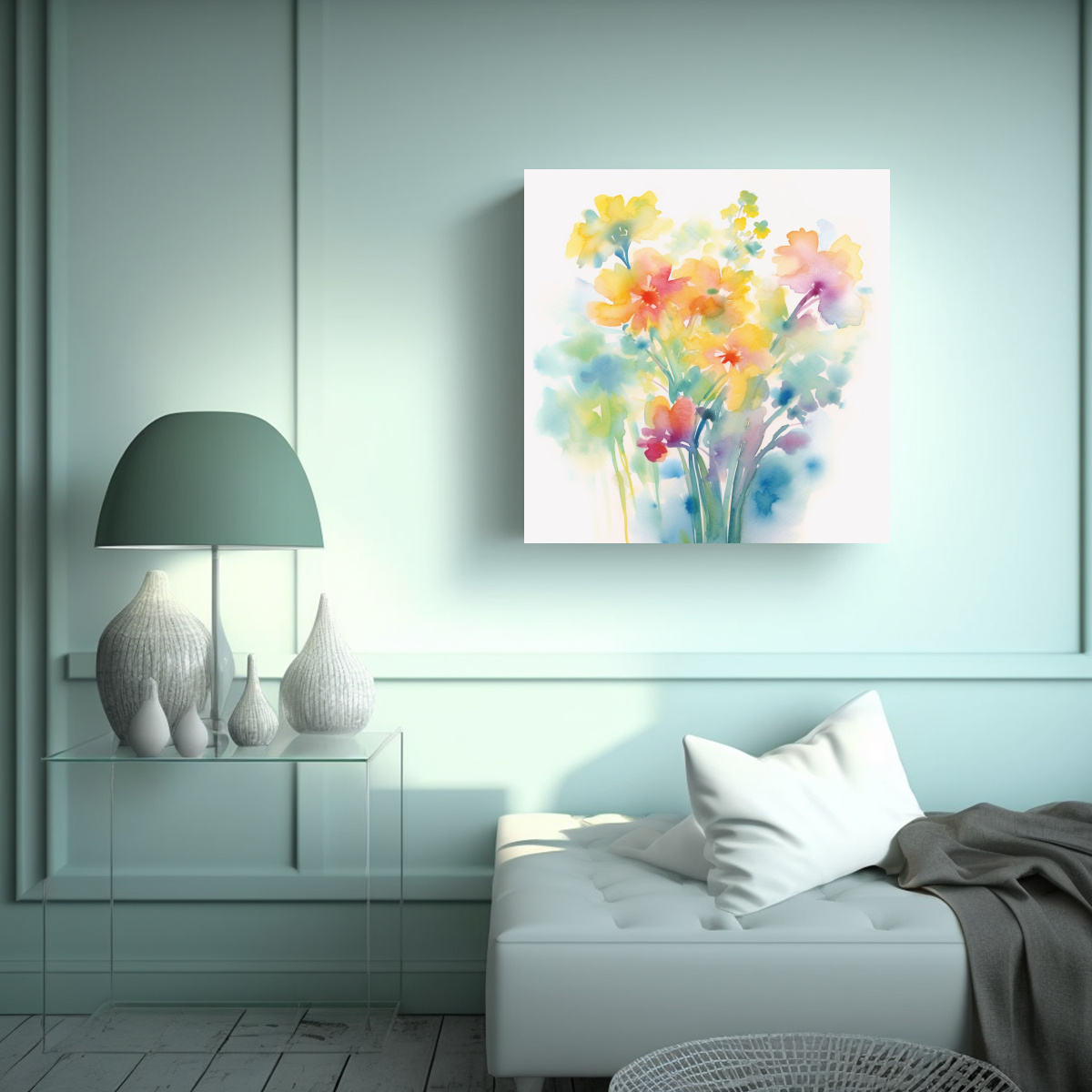 dibujo-detallado-en-tela-en-bastidor-abstracto-floral-en-acuarela-ligera-1