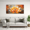 diptico-cuadro-estrellados-en-pintura-de-loto-naranja-sobre-lienzo-al-estilo-de-1