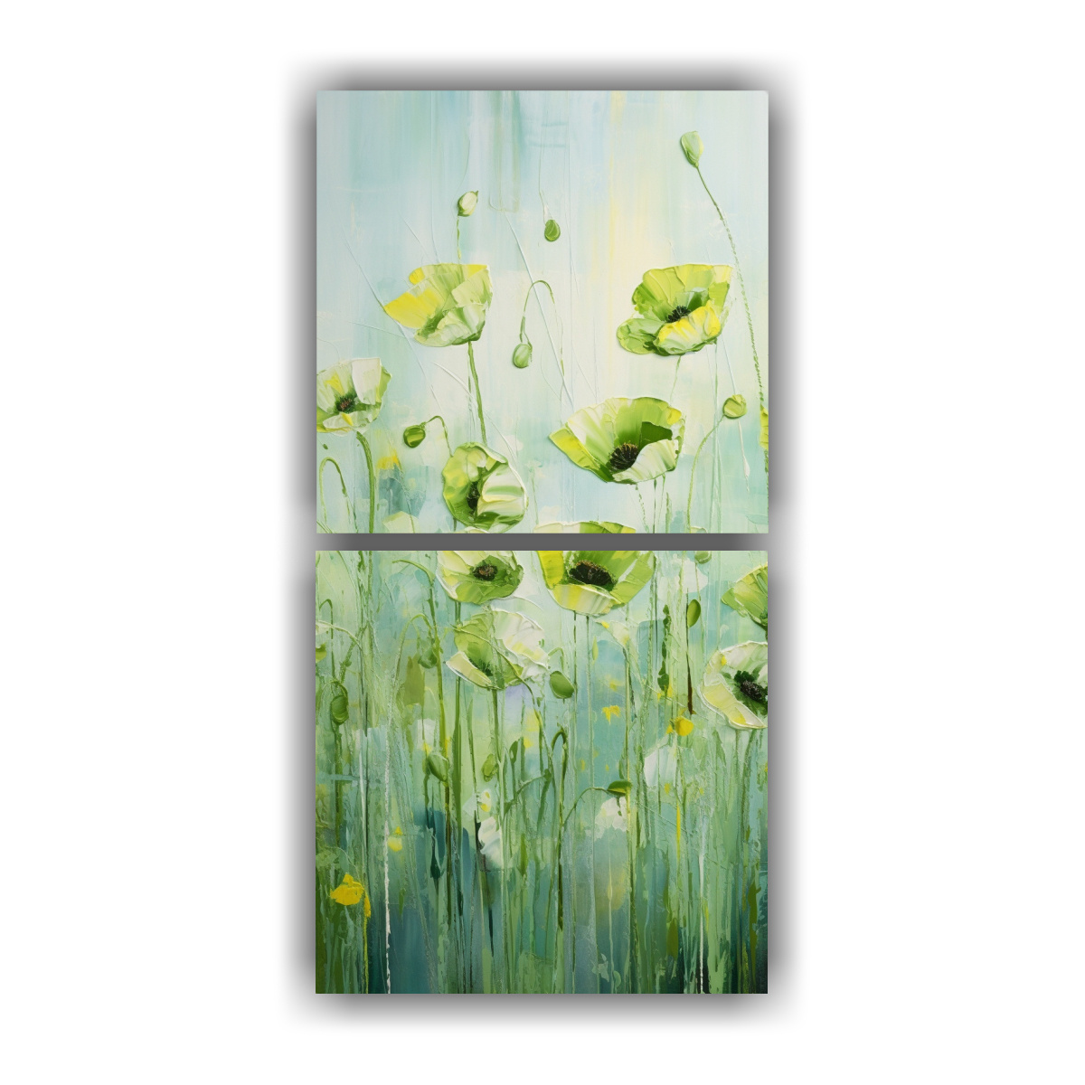 diptico-movimiento-brillante-cuadro-de-amapolas-verdes-sobre-lienzo-al-estilo-de-las-pinturas-de-decoraci-n