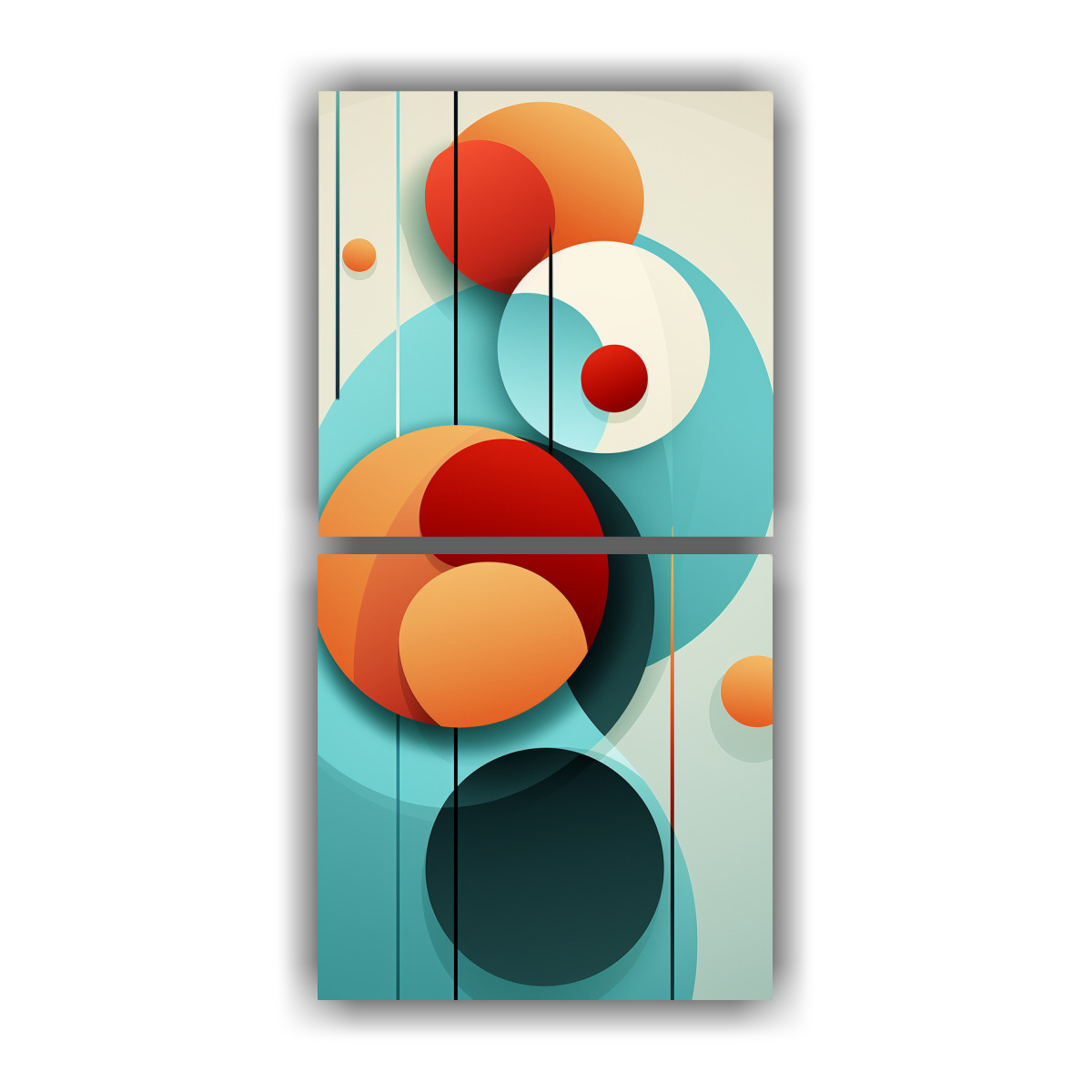 diptico-tela-sublimada-ba-o-arte-abstracto-formas-minimalistas-lienzo-verde-azulado-y-naranja