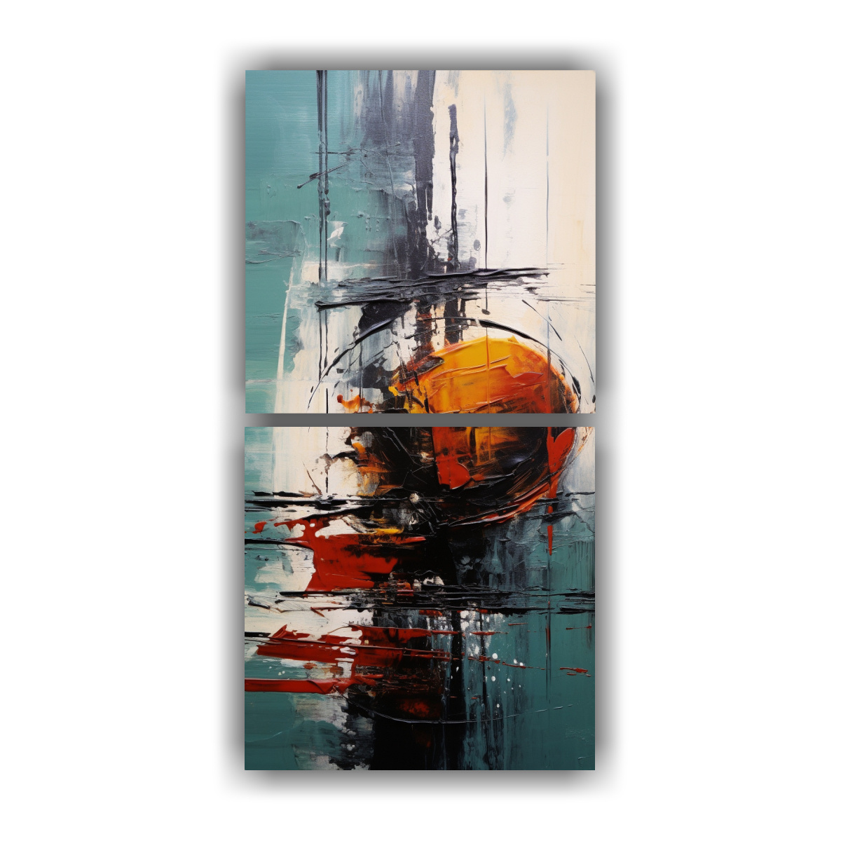 diptico-tema-multicolor-pintura-abstracta-con-amarillo-azul-y-rojo