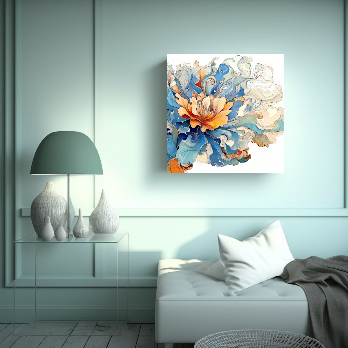 dise-o-biomorphic-abstracto-y-multicolor-en-lienzo-floral-1