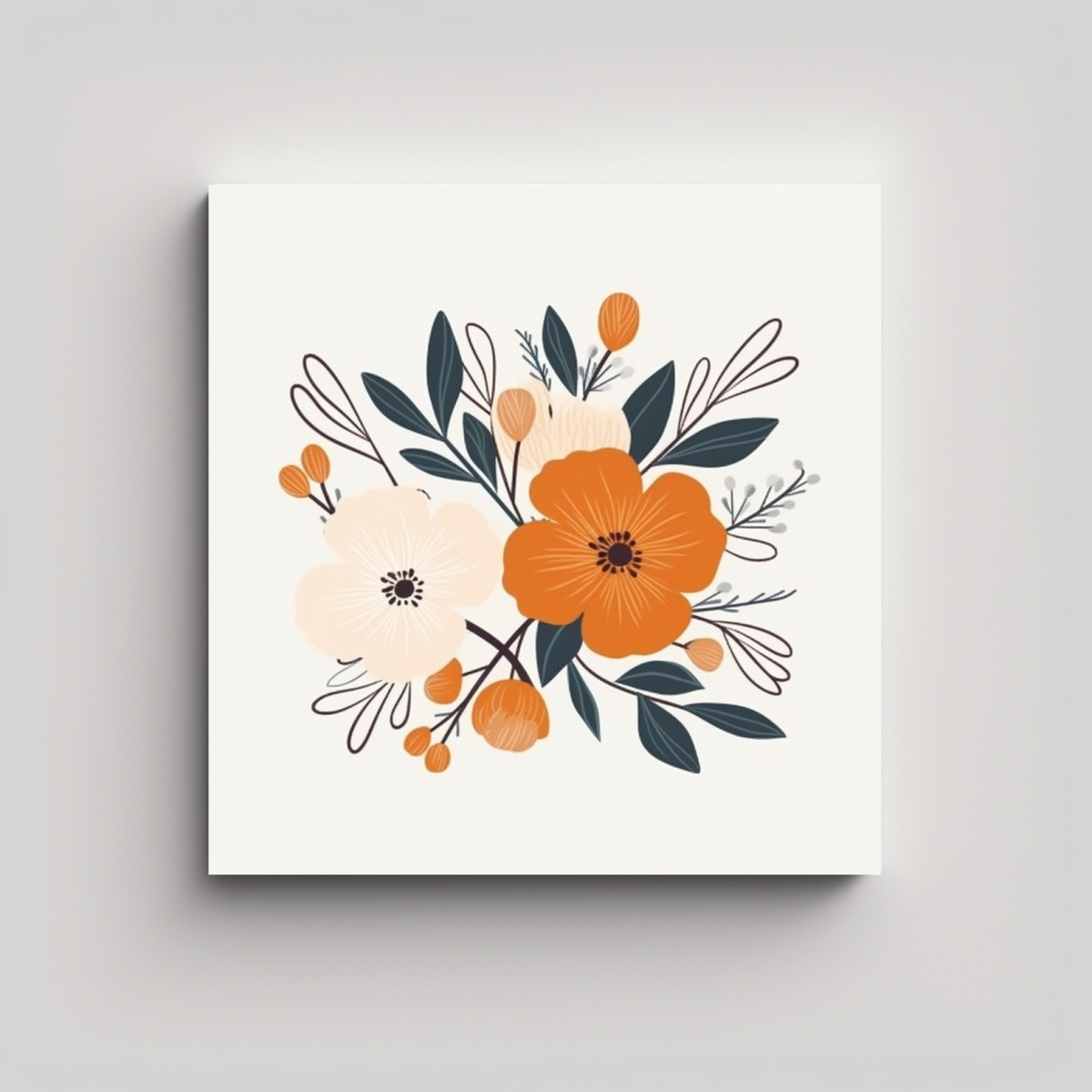 dise-o-boho-minimalista-y-alegre-en-cuadro-de-pared-de-arte-floral