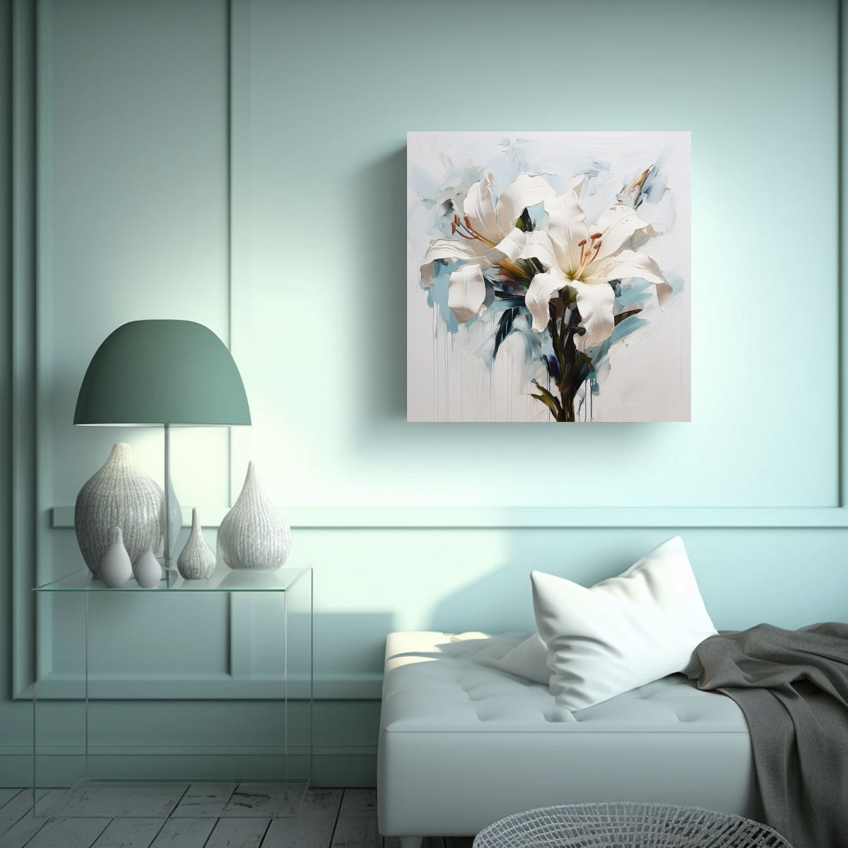 dise-o-de-cuarto-arte-expresionista-de-ramo-de-lirios-blancos-1