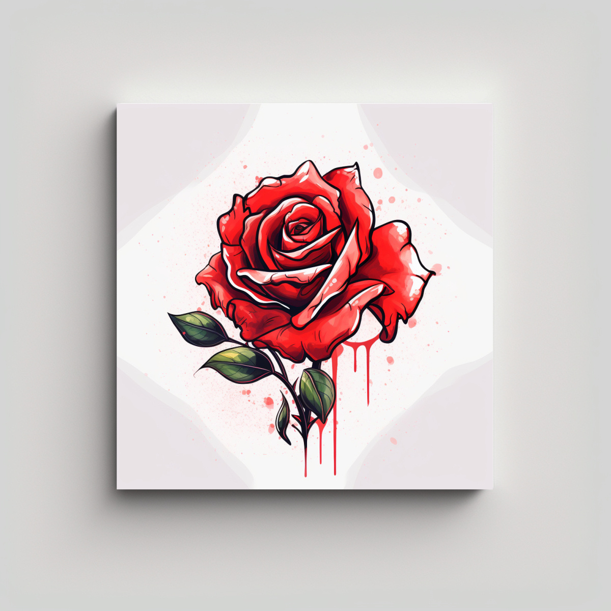 dise-o-de-tatuaje-de-rosa-en-profunda-acuarela-tela-en-bastidor