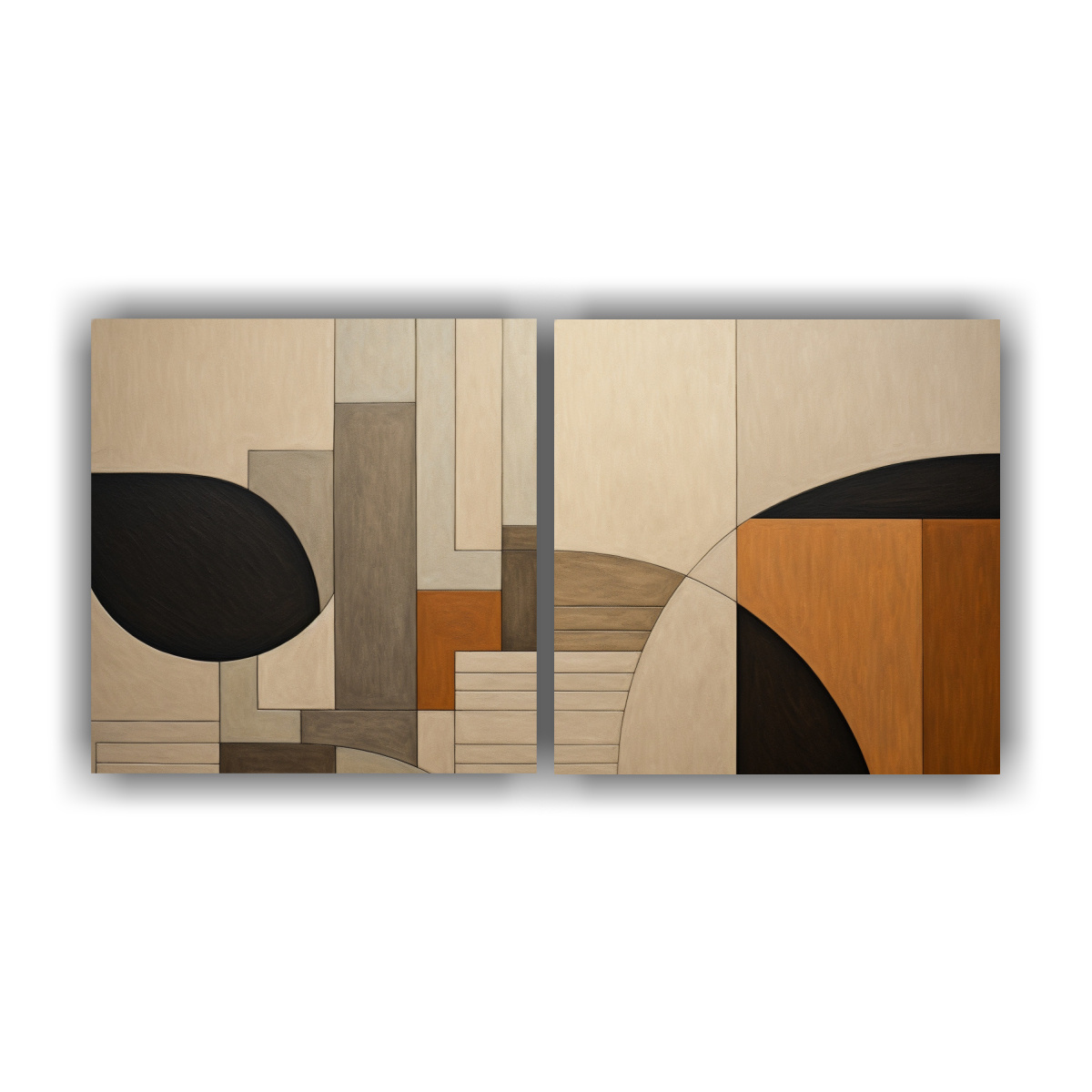 dos-composiciones-dibujo-luminosa-en-tonos-apagados-y-terrosos-de-abstracci-n-geom-trica-e-pinturas-decorativas-