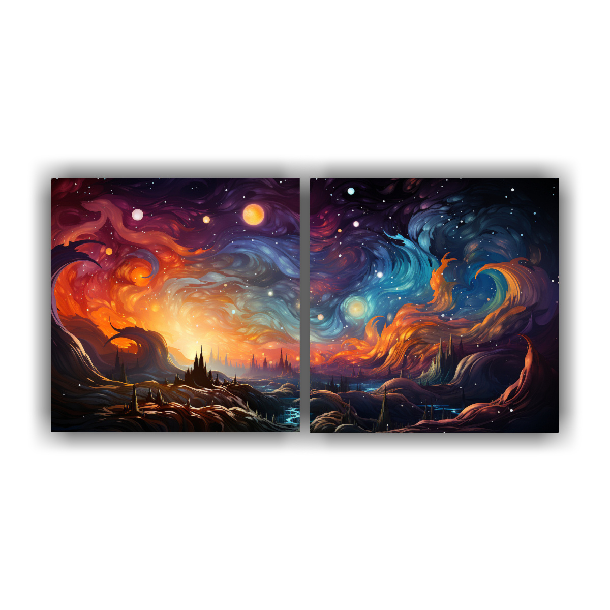 dos-cuadros-concepto-arte-urbano-abstracto-pintura-digital-de-una-galaxia-creada