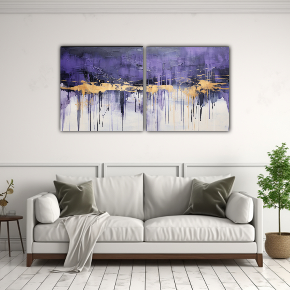dos-lienzos-abstracto-armon-a-crom-tica-pinturas-decorativas-de-kimberley-waleskis-en-azul-morado-oro-y-negro-1