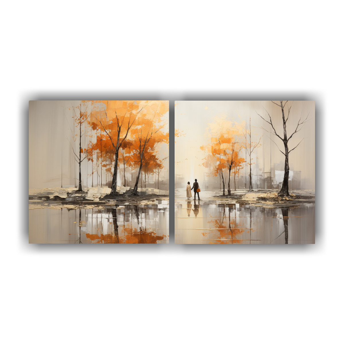 dos-lienzos-abstractos-impresionantes-de-rboles-en-plata-y-blanco