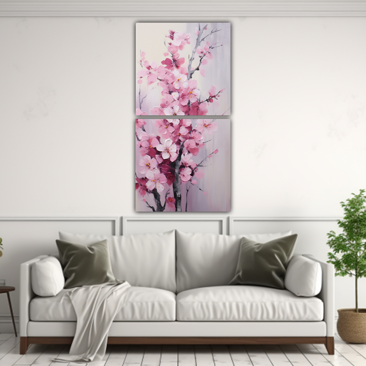 dos-lienzos-tema-vitalidad-de-flores-de-cerezo-rosa-en-lienzo-1