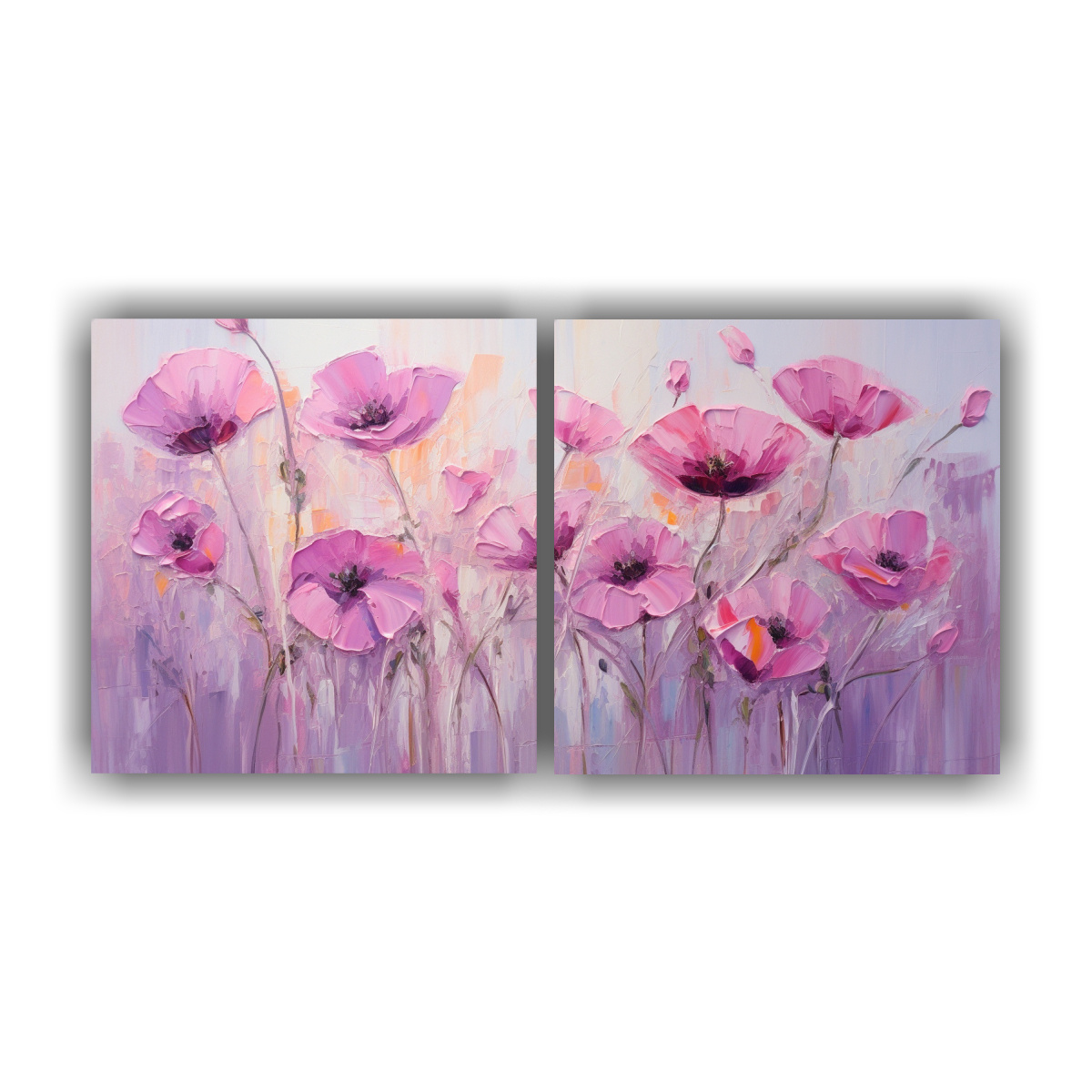 dos-telas-en-bastidor-expresi-n-simplicidad-de-pintura-poppies-en-lienzo