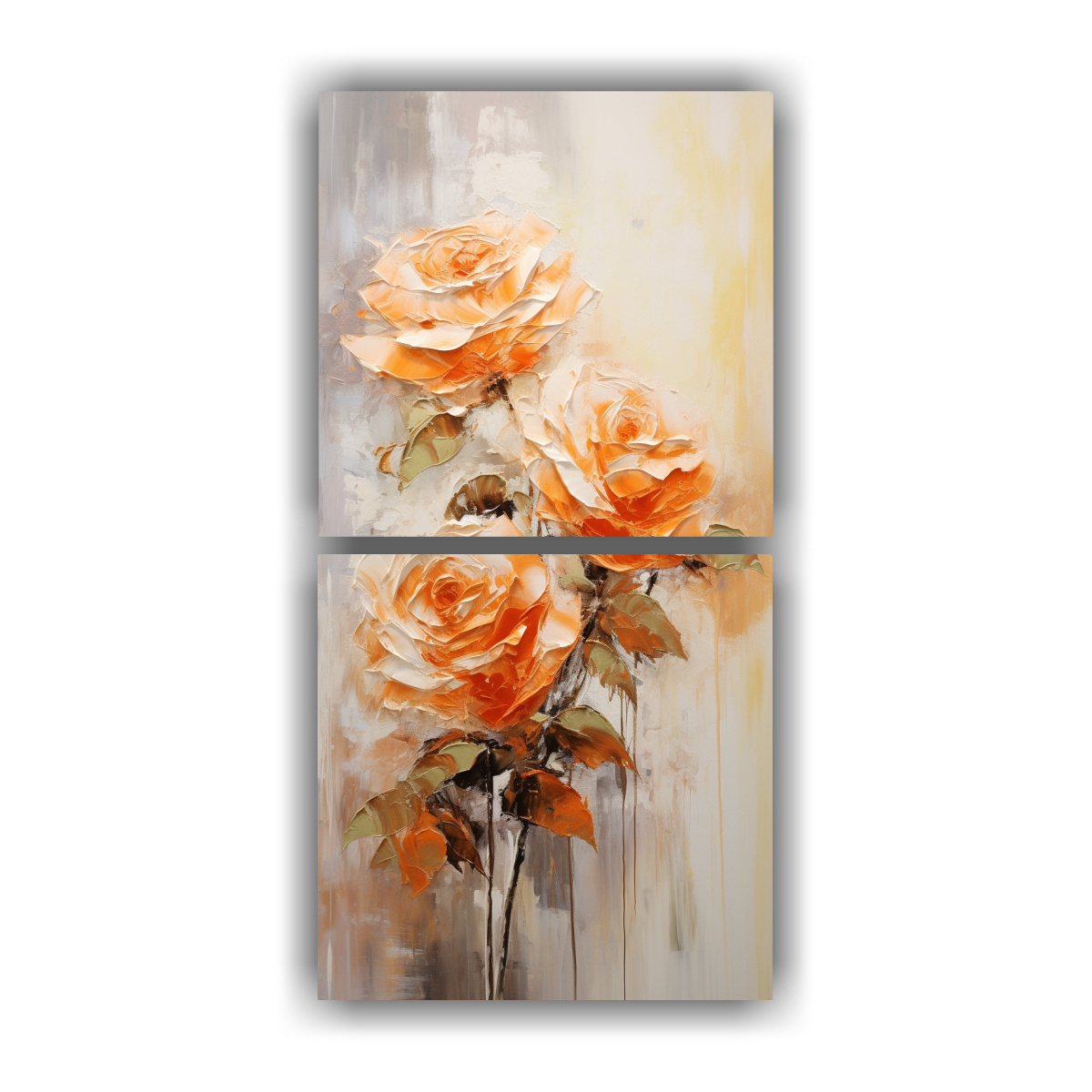 dos-telas-en-bastidor-impreso-est-tico-de-pintura-de-rosas-naranjas-en-lienzo-al-estilo-de-pinturas-decorativas