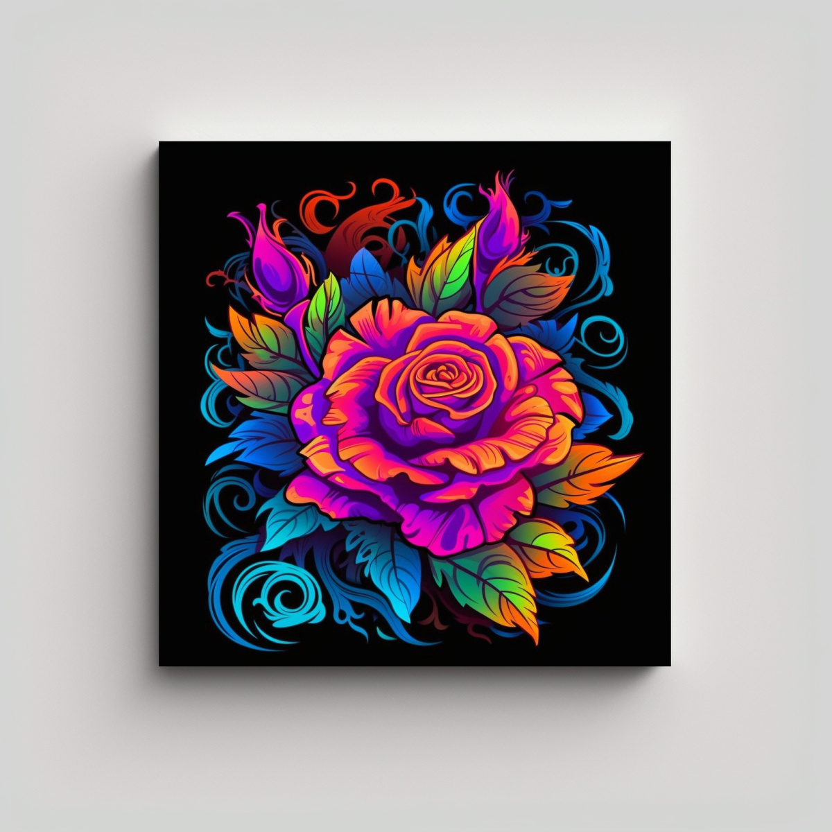 elegante-rosa-con-hojas-y-espinas-ilustraci-n-decoraci-n-hogar-tela-en-bastidor