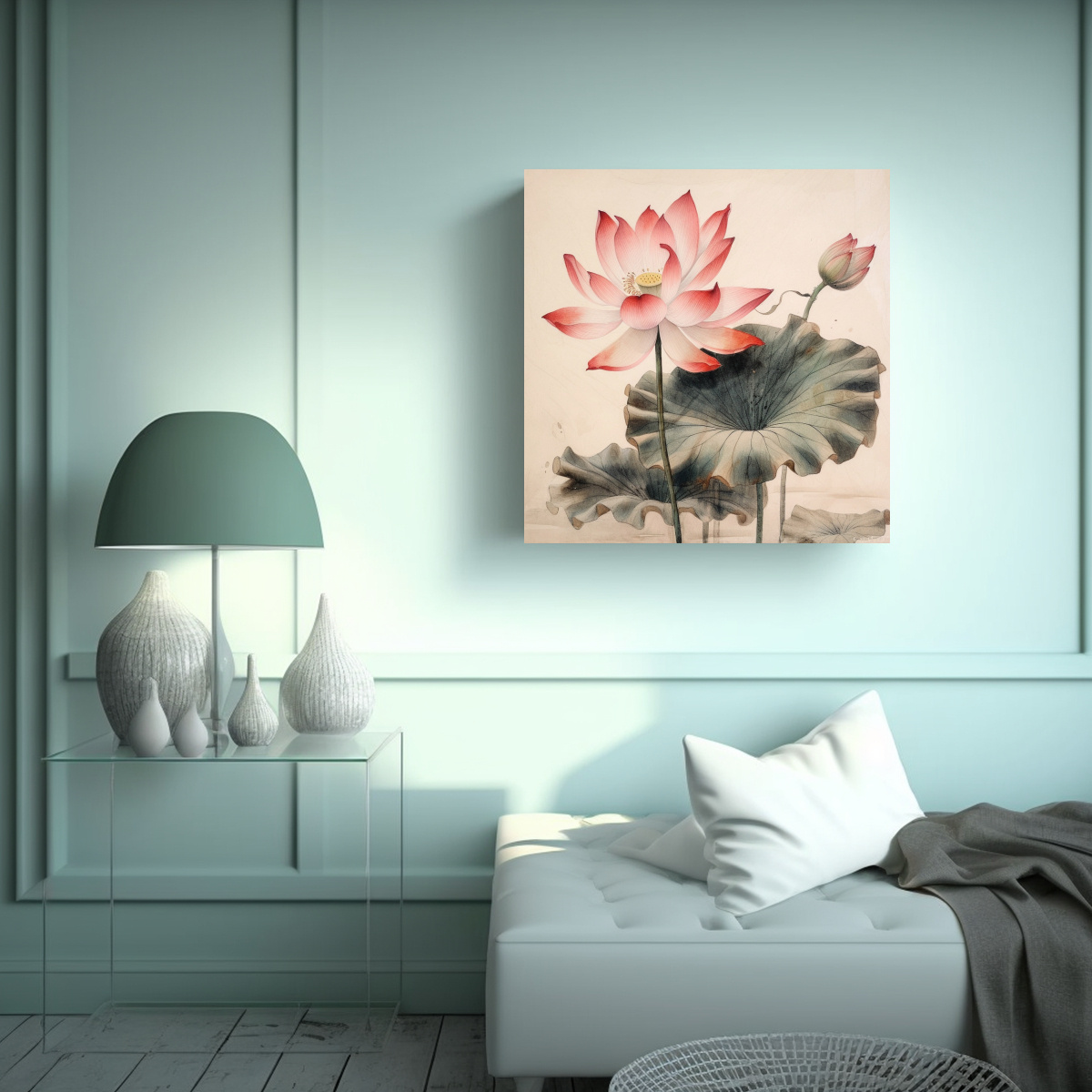 espectacular-tela-en-bastidor-dibujo-sim-trico-de-flor-de-loto-1